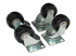 StarTech.com 4-Piece Caster Kit for Open Frame Rack - Flera vinklar