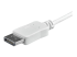 StarTech.com 3ft/1m USB C to DisplayPort 1.2 Cable 4K 60Hz, USB-C to DisplayPort Adapter Cable HBR2, USB Type-C DP Alt Mode to DP Monitor Video Cable, Compatible with Thunderbolt 3, White - Närbild
